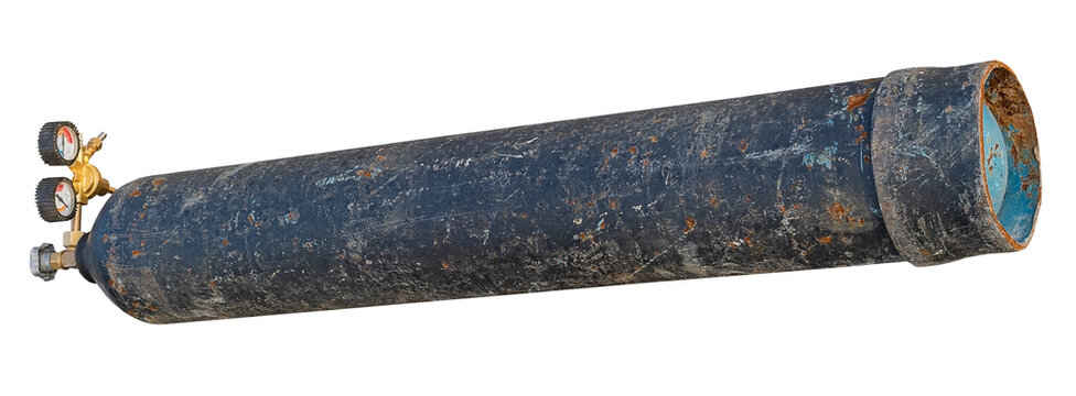 Welding cylinder with gas
