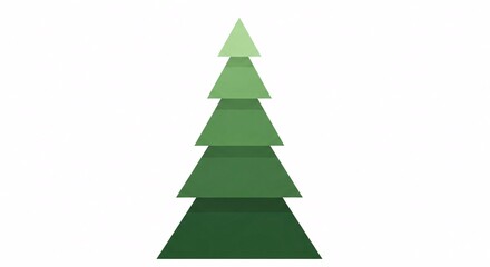 Obraz premium Abstract Triangular Christmas Tree PNG