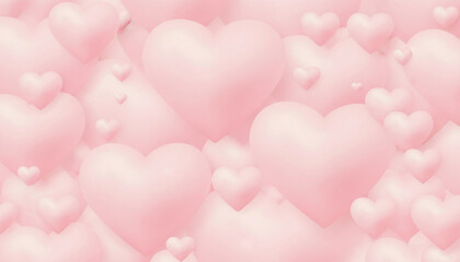 Soft Pink Hearts Romantic Background For Valentines Designs