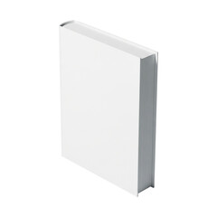 A pristine white hardcover book stands slightly ajar, revealing its blank pages against a clean, minimalist backdrop, evoking simplicity and readiness for new ideas