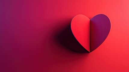 digital art of paper heart 