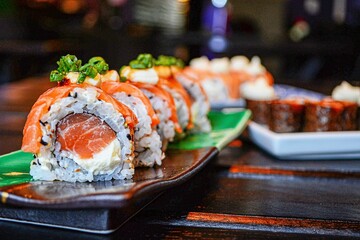 sushi on a plate