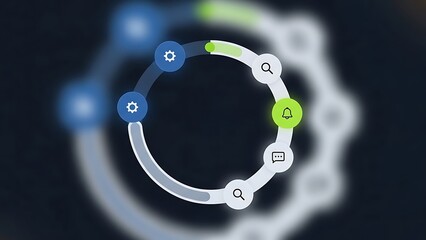 Circular Data Flow - Abstract UI Element