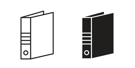 Binder icons silhouettes. Vector elements for design.