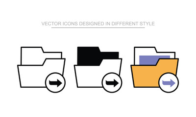 Shared Folder vector icon stock isolated on white sheet