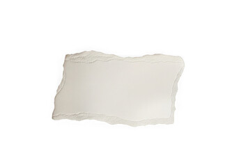 Torn edge white paper sheet isolated on transparent background