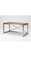 Fototapeta premium Modern Wood and Metal Table