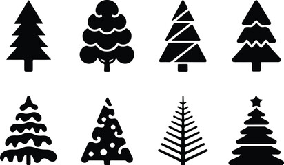 Christmas Tree Icon Set Christmas Tree Icon SetXmas Pine Tree Icon Pack