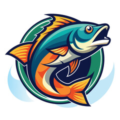 Bold and dynamic fishing logo design