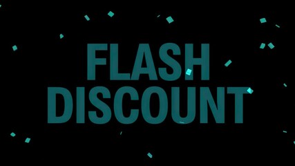Flash Discount Announcement with Sparkling Effects.