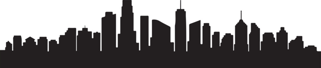 Modern City Skyline Vector illustration. design Vector black silhouette