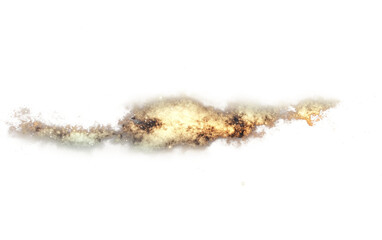 Radiant stellar light emerging from the vast empty blackness of deep space