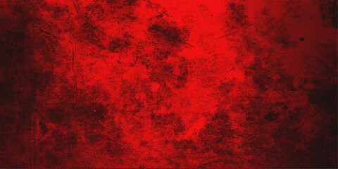 A dark red grunge wall texture features a dirty aged paint pattern with a vintage paper design for an old bloody metal backdrop illustration © Creative Lis