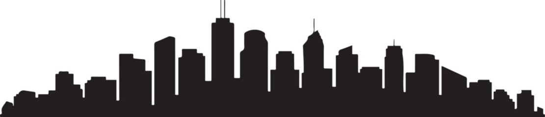 Obraz premium City cityscape skyline sketch Black. Modern urban landscapes. design Vector black silhouette