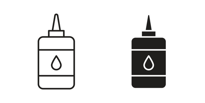 Nasal spray icons silhouettes. Vector elements for design.