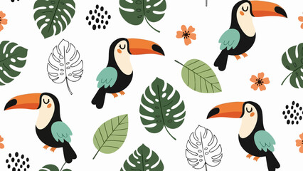 Fototapeta premium collection of birds Pattern