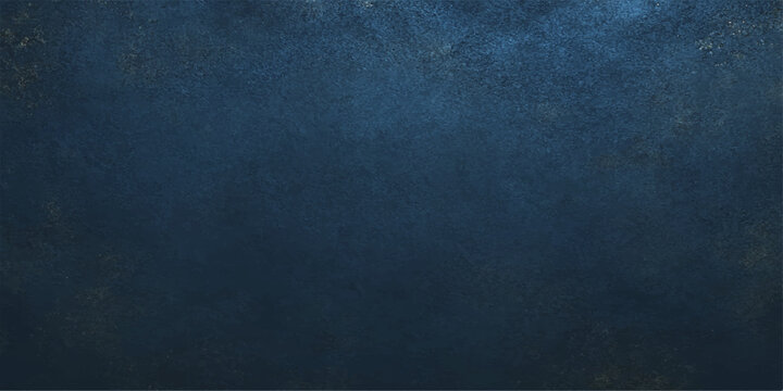 A dark blue grunge background features a textured vintage paper pattern with a rough dirty surface and black weathered canvas material for a blank old backdrop