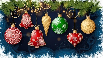 Ornaments of Joy - A Christmas Symphony in Red, Green, and Gold