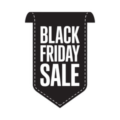 A black banner prominently displays the text black friday sale in white