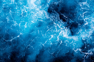 Sea water texture. Top view of enchanting water with foam. Can be used in covers, packaging, posters, textures, cards, art and design projects. Classy vector illustration.