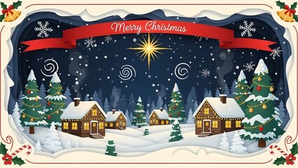 Starlit Village - A Cozy Christmas Night