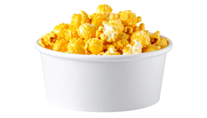 Modern Popcorn Cup with Buttered Kernels – PNG