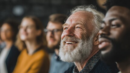 Positive Team Dynamics: Diverse Staff Smiling Together