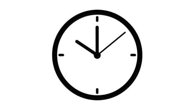 Simple Clock Face Silhouette isolated on a transparent background - Powered by Adobe