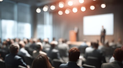 Conference presentation with audience