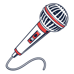 An image of a microphone vector design on a white background 