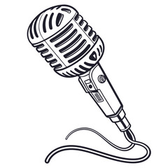 An image of a microphone vector design on a white background 