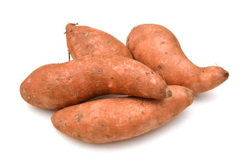Sweet potato on the white background