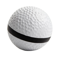 Stress relief ball with unique textured surface and black stripe, ideal for physical therapy, hand exercise.