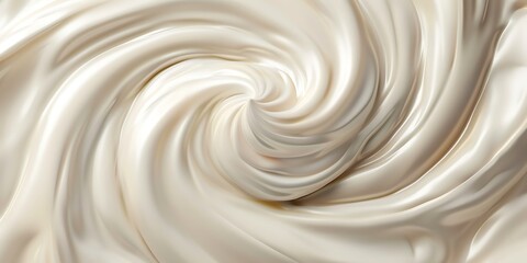 Luxurious creamy swirl with soft light and elegant texture