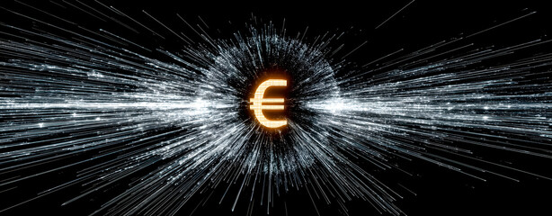 Glowing Digital Euro Symbol Representing Europe’s CBDC Future