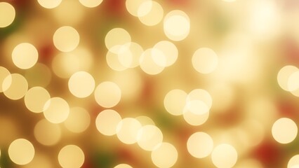 Obraz premium Warm Golden Bokeh Light Background — Soft Blurred Festive Glow