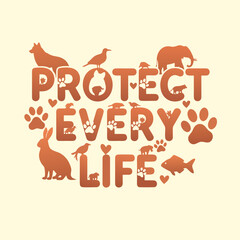 Cute cartoon animal illustration with baby pets and kids design