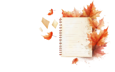 Surreal illustration of a notepad with notes peeling off in a creative abstract composition