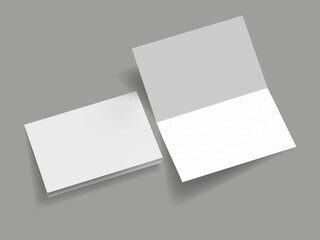 bi fold vertical landscape brochure, invitation, postcard mockup