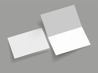 bi fold vertical landscape brochure, invitation, postcard mockup