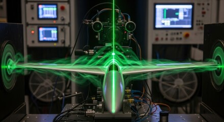 Wind Tunnel Testing of Aircraft Model with Laser Visualization.