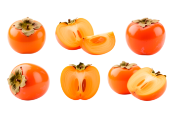 a series of different persimmons