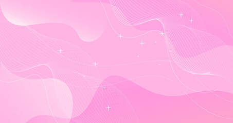 Soft Pink Abstract Background with Flowing Wavy Shapes and Elegant Wireframe Gradients, Perfect for Modern Design, Beauty, Valentine's Day, Wellness, and Technology Concepts, Ideal for Headers 