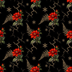 seamless floral pattern with flowers