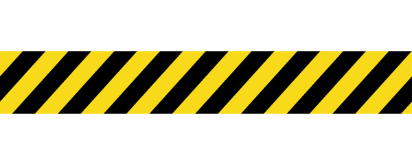Diagonal hazard stripe tape icon with bold yellow and black slanted stripes, safety warning marking icon for industrial barriers