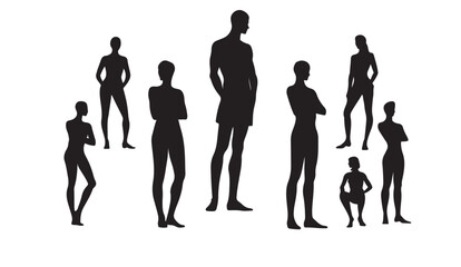 vector illustration of a silhouette of a man and woman 