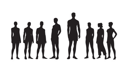 silhouette of people