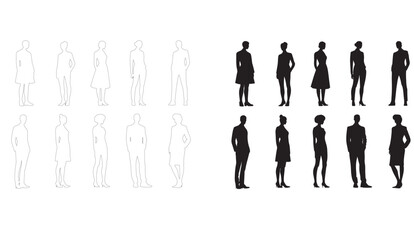 silhouette of a  man and woman