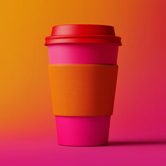 blank colorful coffee cup