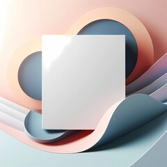 Minimalist Abstract 3D Background Design, render, modern graphic design,Generative AI